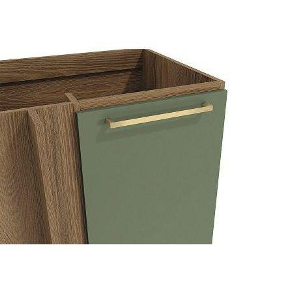Miniatura Gabinete De Cozinha Modulado Balcão M625 Canto Reto 1 Porta C-tampo 98cm Nogueira-oliva-orion