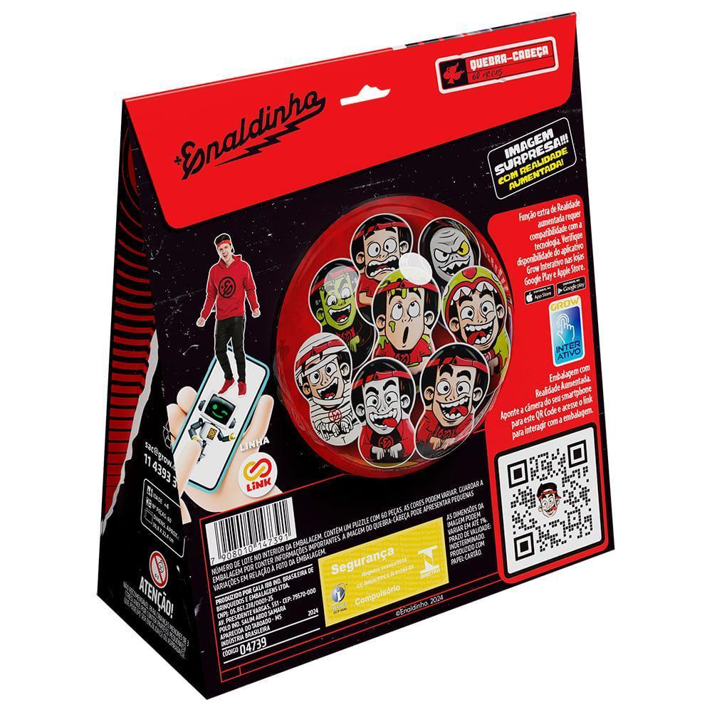 Quebra-Cabeça 60 Peças Enaldinho Imagem Surpresa