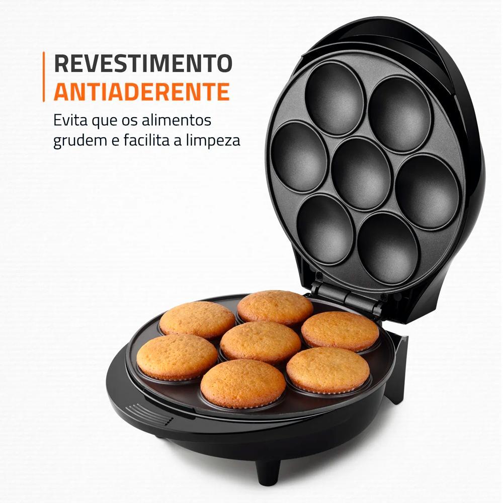 Miniatura Maquina Cupcake Maker Pratic Ck-01 Preto/Inox 1000W 127V