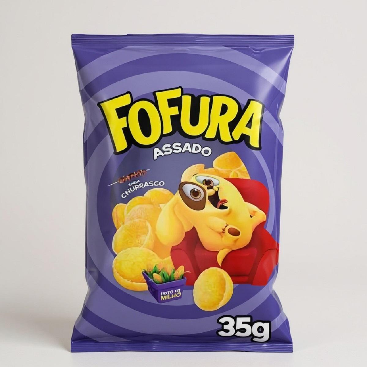 Kit 40 Salgadinhos Fofura Sabor Churrasco 35Gr Crocante