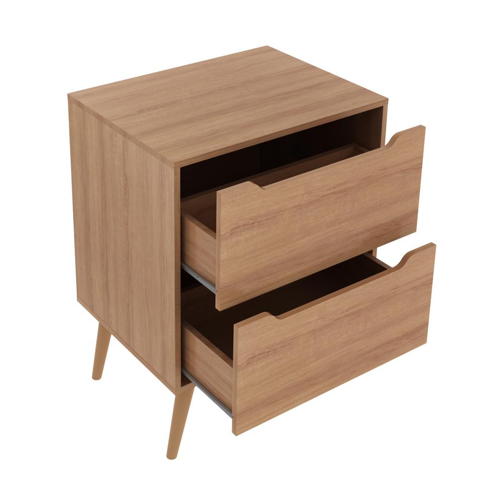 Miniatura Gabinete Banheiro 60cm 2 Gavetas Retrô Multimóveis CR10119 Amêndoa