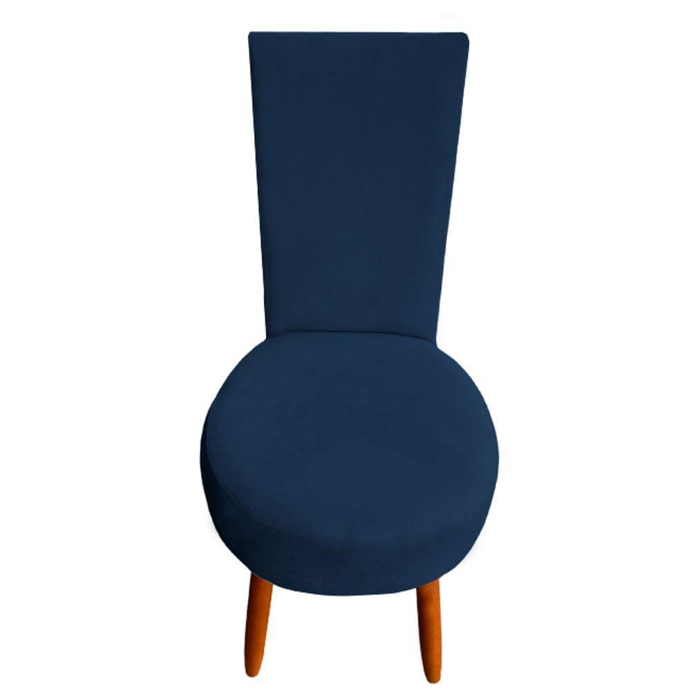 Miniatura Kit 04 Cadeiras De Jantar Lisboa Sued Azul Marinho D'classe Decor