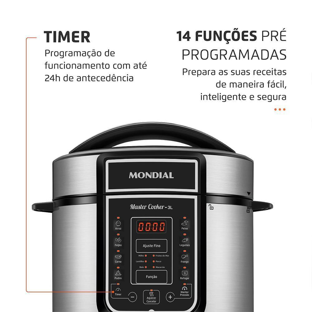 Miniatura Panela De Pressão Elétrica Mondial Digital Pe-40 220V