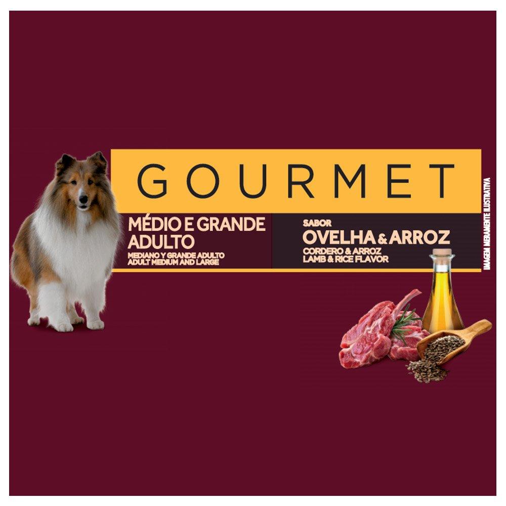 Miniatura Ração Seca GranPlus Gourmet Ovelha & Arroz para Cães Adultos Raças Médias e Grandes - 15 Kg