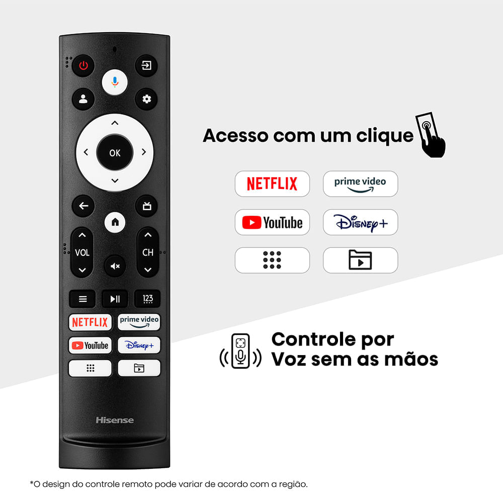 Miniatura Smart TV 4K Hisense QLED 100” Polegadas com Subwoofer Embutido, Modo Jogo Pro, 144Hz e Wi-Fi - 100Q7QG Bivolt