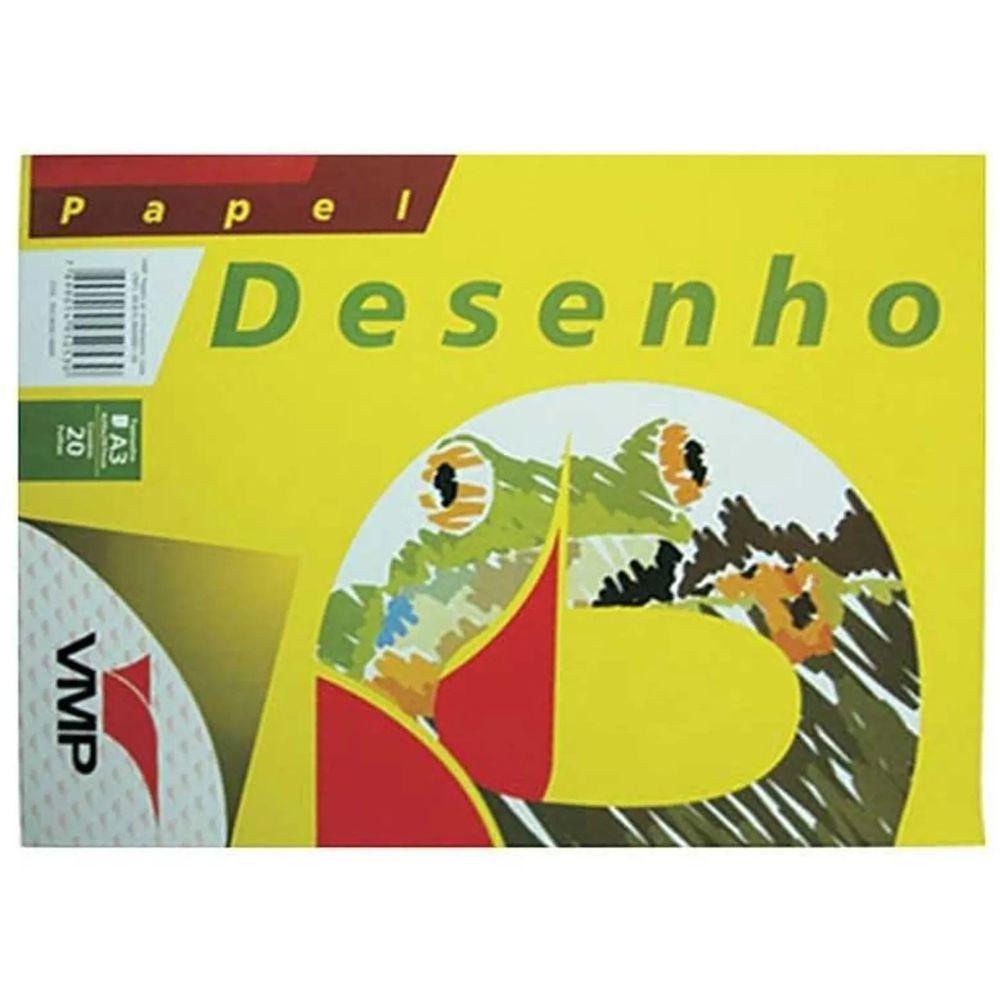 Miniatura Bloco Caderno Desenho A3 Branco Vmp - 150gr 20 Folhas