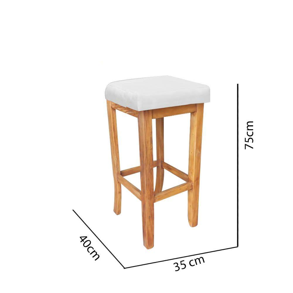 Miniatura Banqueta Alta Ben Gourmet Balcão Bistrô Cozinha Sintético Branco - Ahazzo Móveis