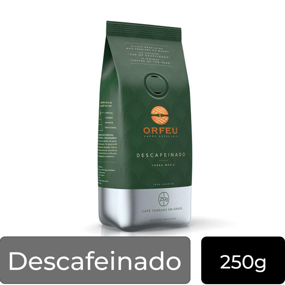 Miniatura Café Em Grãos Premium Orfeu Descafeinado Pacote 250G