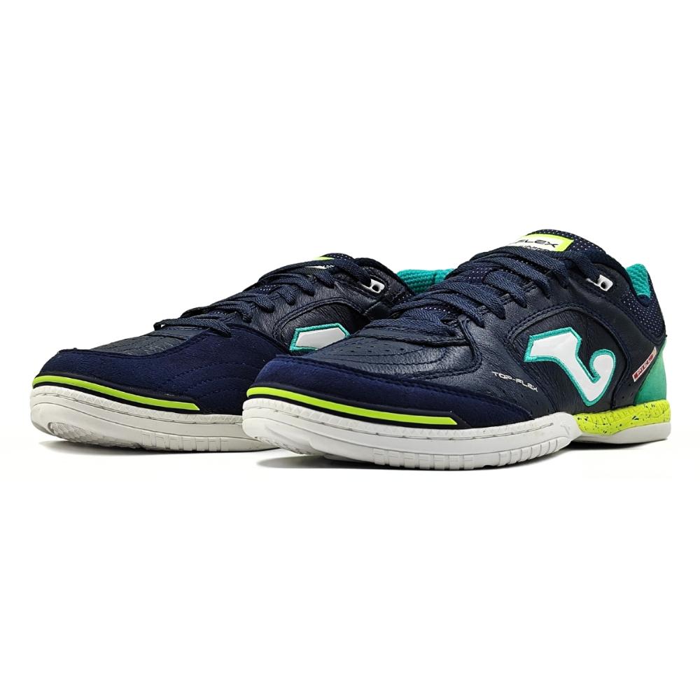 Miniatura Chuteira Joma Top Flex Futsal MARINHO/VERDE - 40