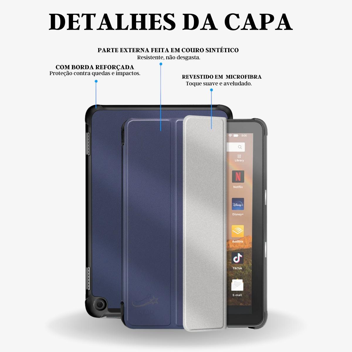 Miniatura Capinha Case Magnética Para Novo Tablet Amazon Fire Hd7 2022