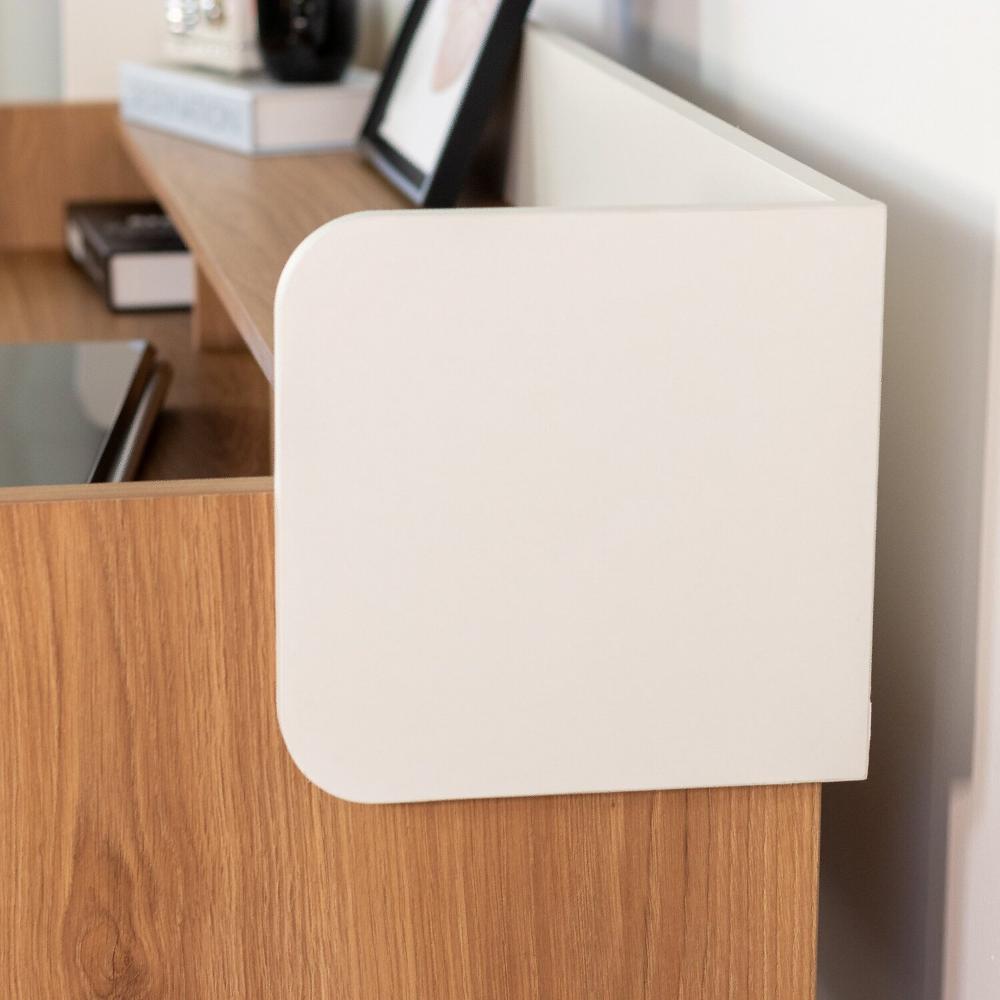 Miniatura Escrivaninha 2 Gavetas 128cm Home Office Flexus Branco