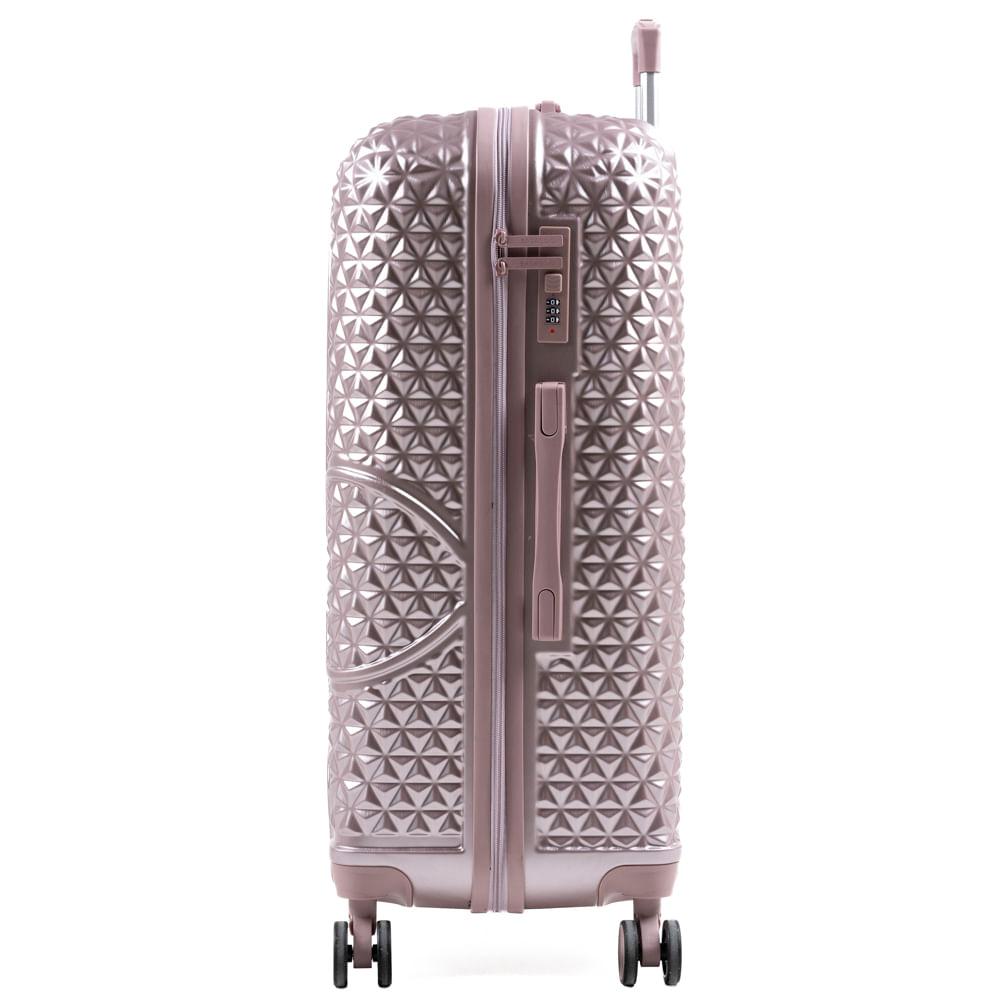 Miniatura Mala de Viagem Grande 32 Kg ABS 4 Rodas Minnie Epcot Rosé Rosé - G