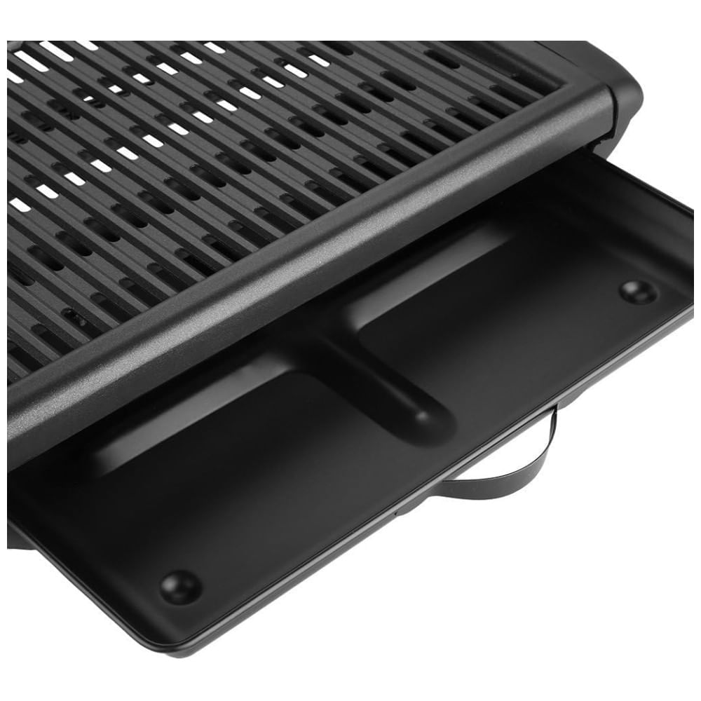 Churrasqueira Elétrica Indoor Tayama TG868XL Antiaderente Sem Fumaça, Extra Grande, Preta