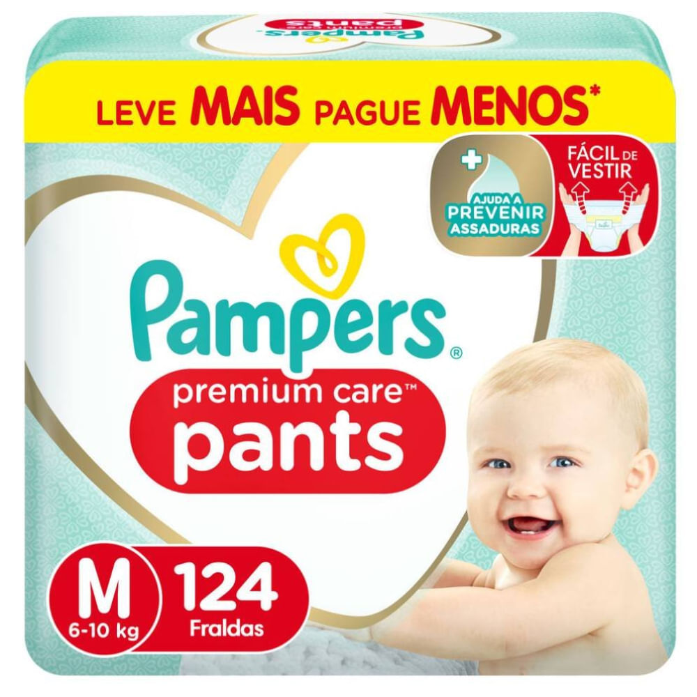 Miniatura Fralda Pampers Pants Premium Care Jumbo M 124 Unidades