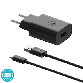 Carregador de Parede Motorola TurboPower 68W com Cabo USB-C - Preto