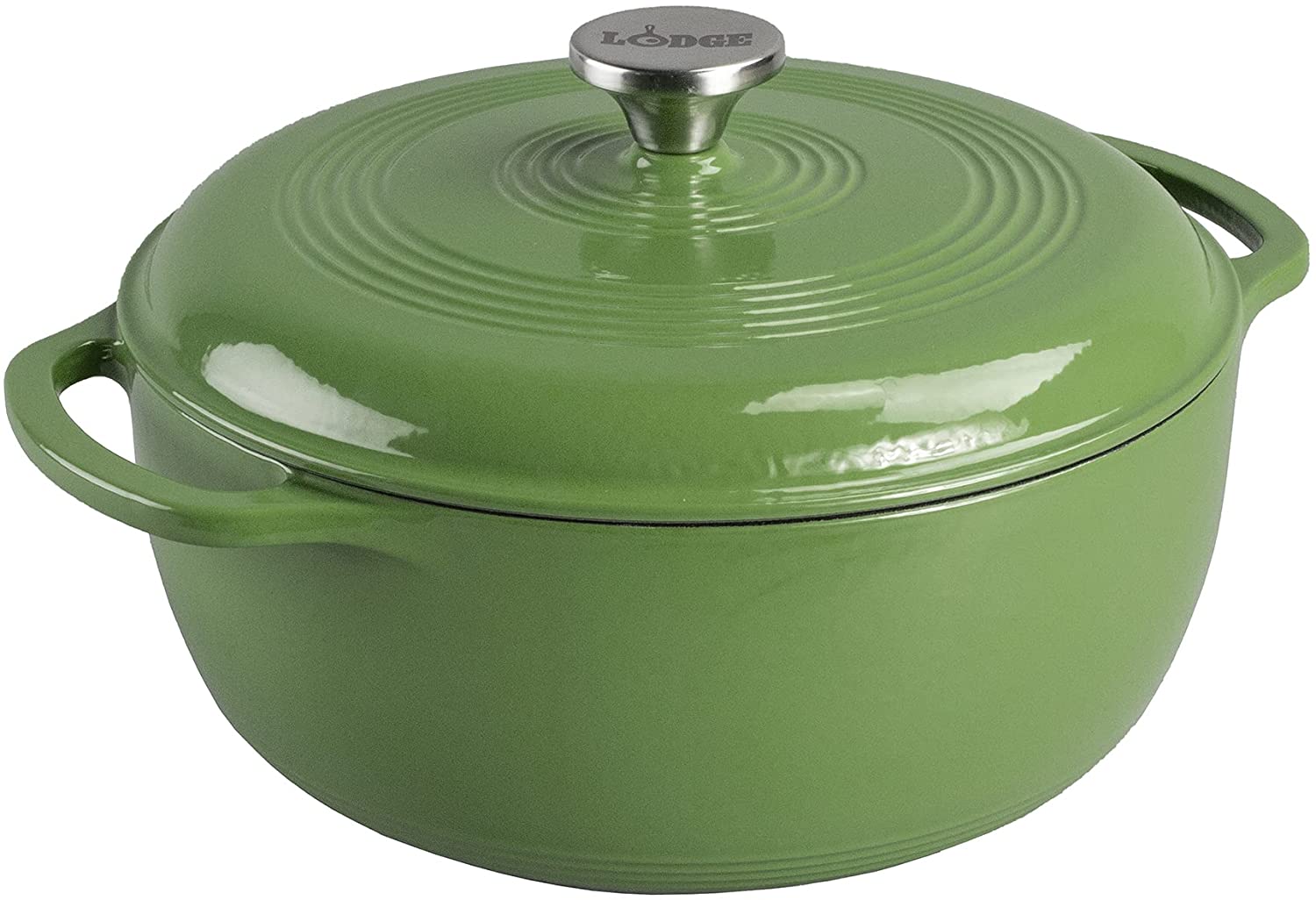 Miniatura Lodge Panela de Ferro Fundido 6 Litros Forno Holandês Esmaltado e Antiaderente Verde