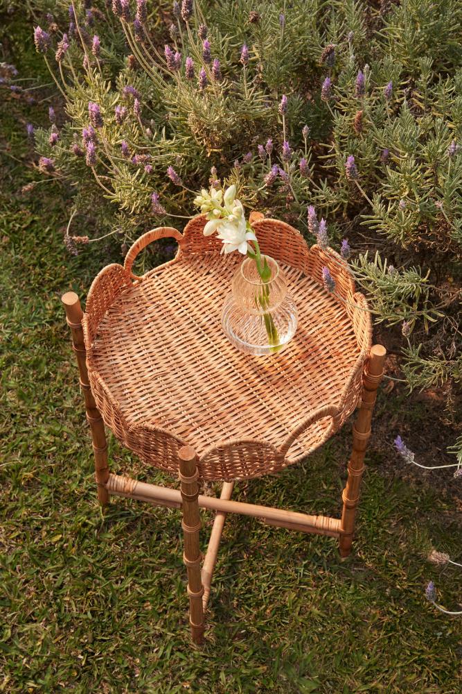 Miniatura Mesa Lateral Rattan Maui 36x55cm - A\CASA