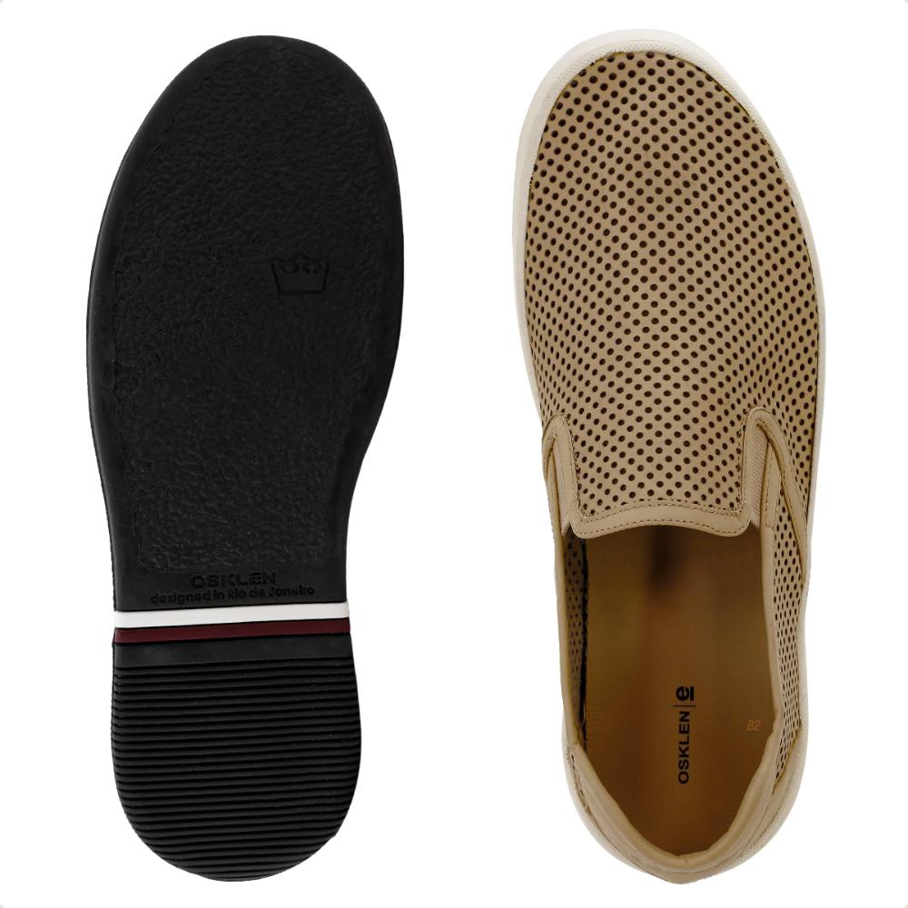 Miniatura Tênis Osklen Iate Bossanova Microfuros Bege - 39