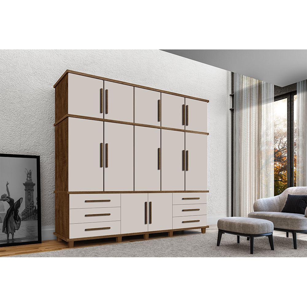 Miniatura Guarda Roupa Retrô Casal Londres Casalar Malbec Off White