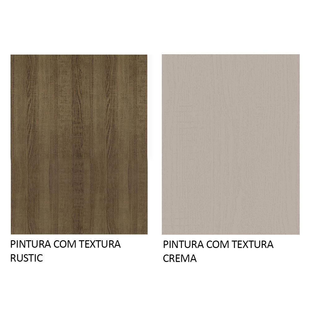 Armário de Cozinha Compacta Quiosque 235cm Rustic/Crema Gourmet Madesa 01 Rustic/Crema