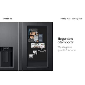 Geladeira Samsung Side by Side RS58 608 Litros Family Hub Black Inox 110V