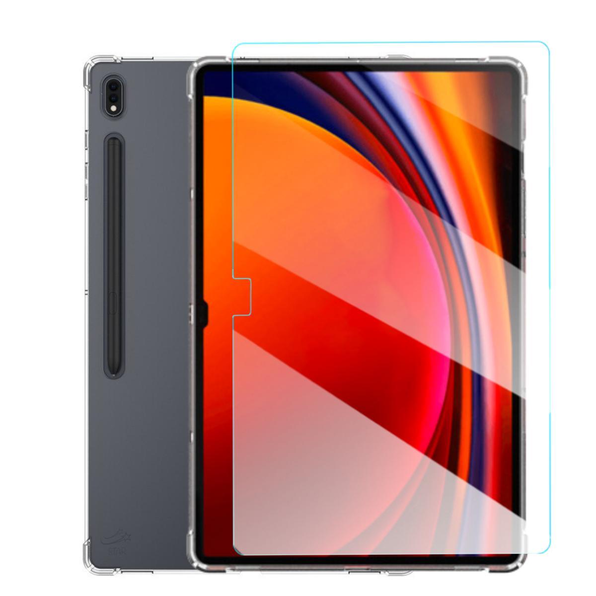 Miniatura Capinha Borda Anti Impacto Para Samsung Tab S9+ 12.4 + Vidro