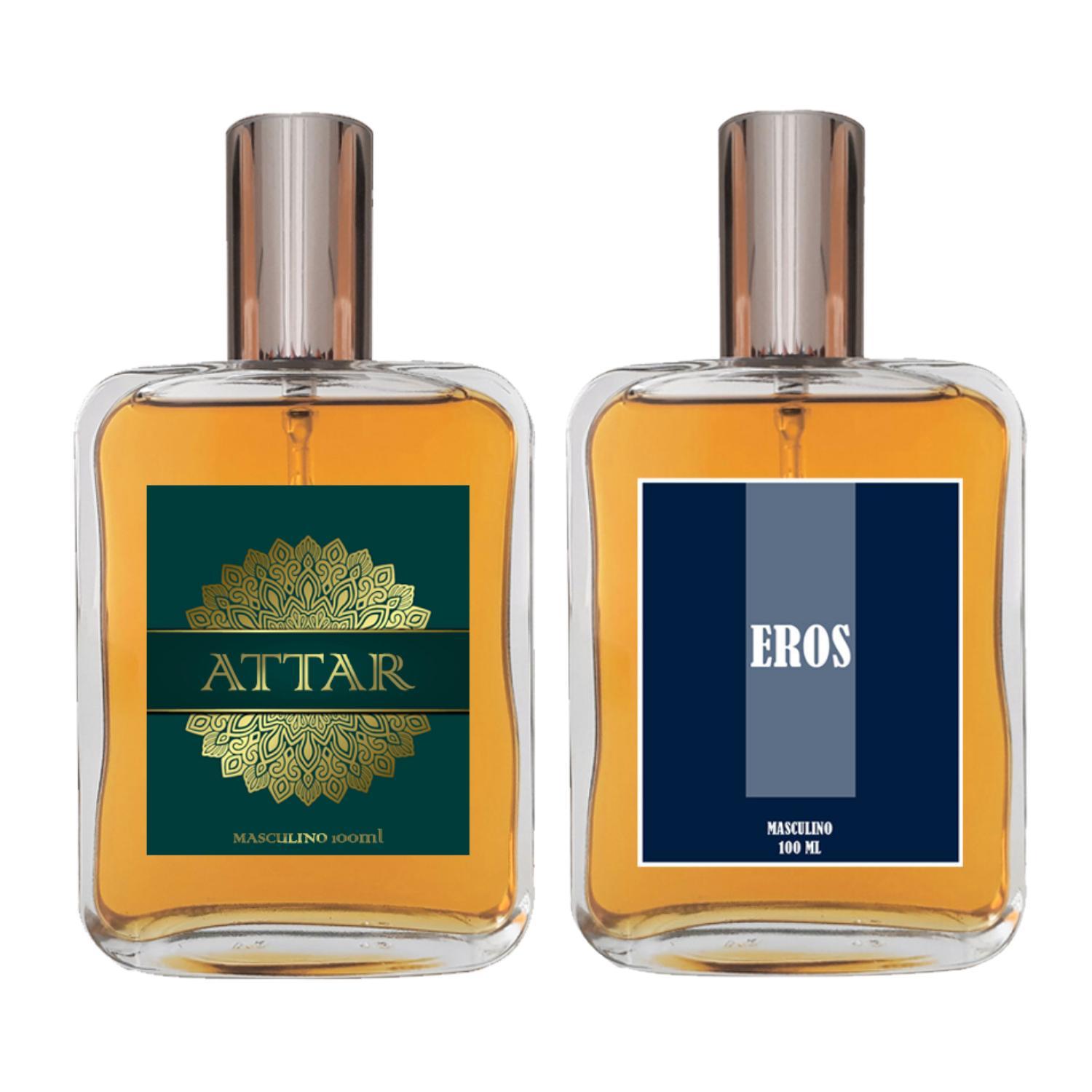 Miniatura Kit Perfume Masculino - Attar + Eros 100Ml