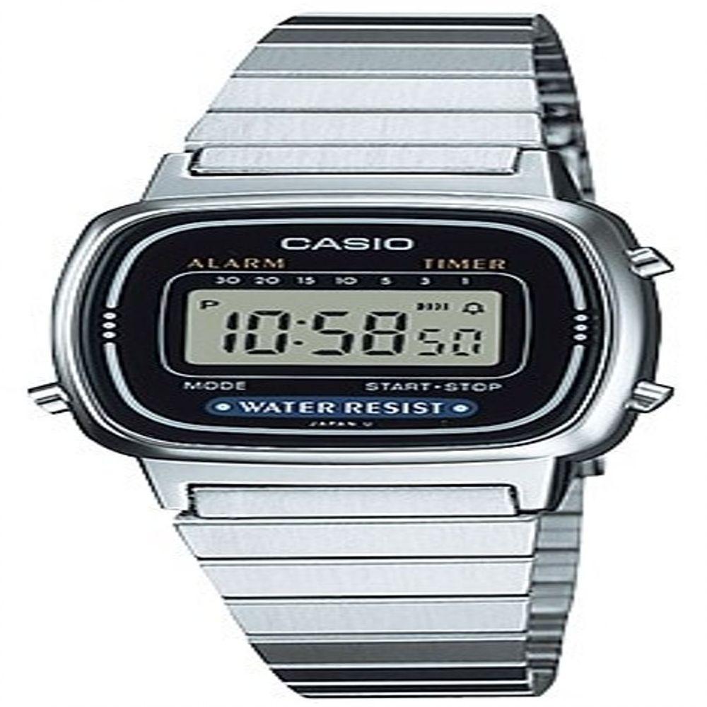 Miniatura Relógio Casio Vintage La670wa-1df Prata Feminino