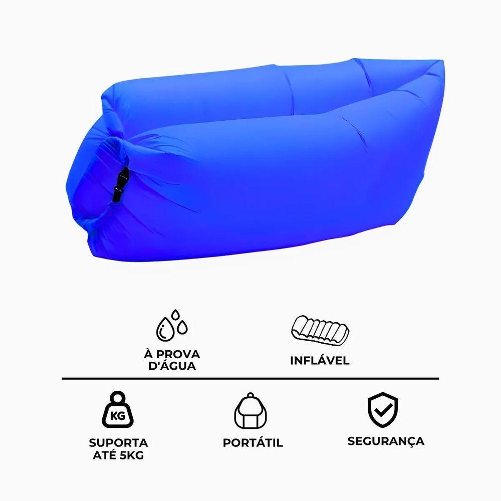 Miniatura Sofá Inflável De Ar Portátil Puff Impermeável Praia Camping