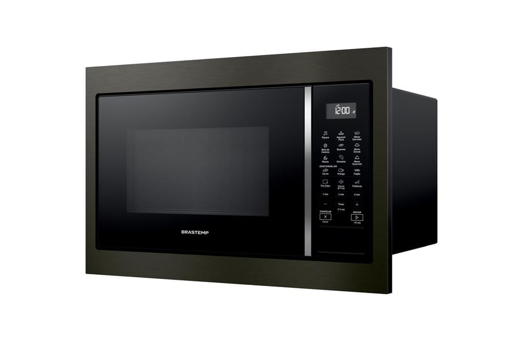 Miniatura Micro-ondas de Embutir Brastemp Eclipse Collection 32L com 18 Receitas Pre-Programadas e Design Sofisticado - BM146AP 110v