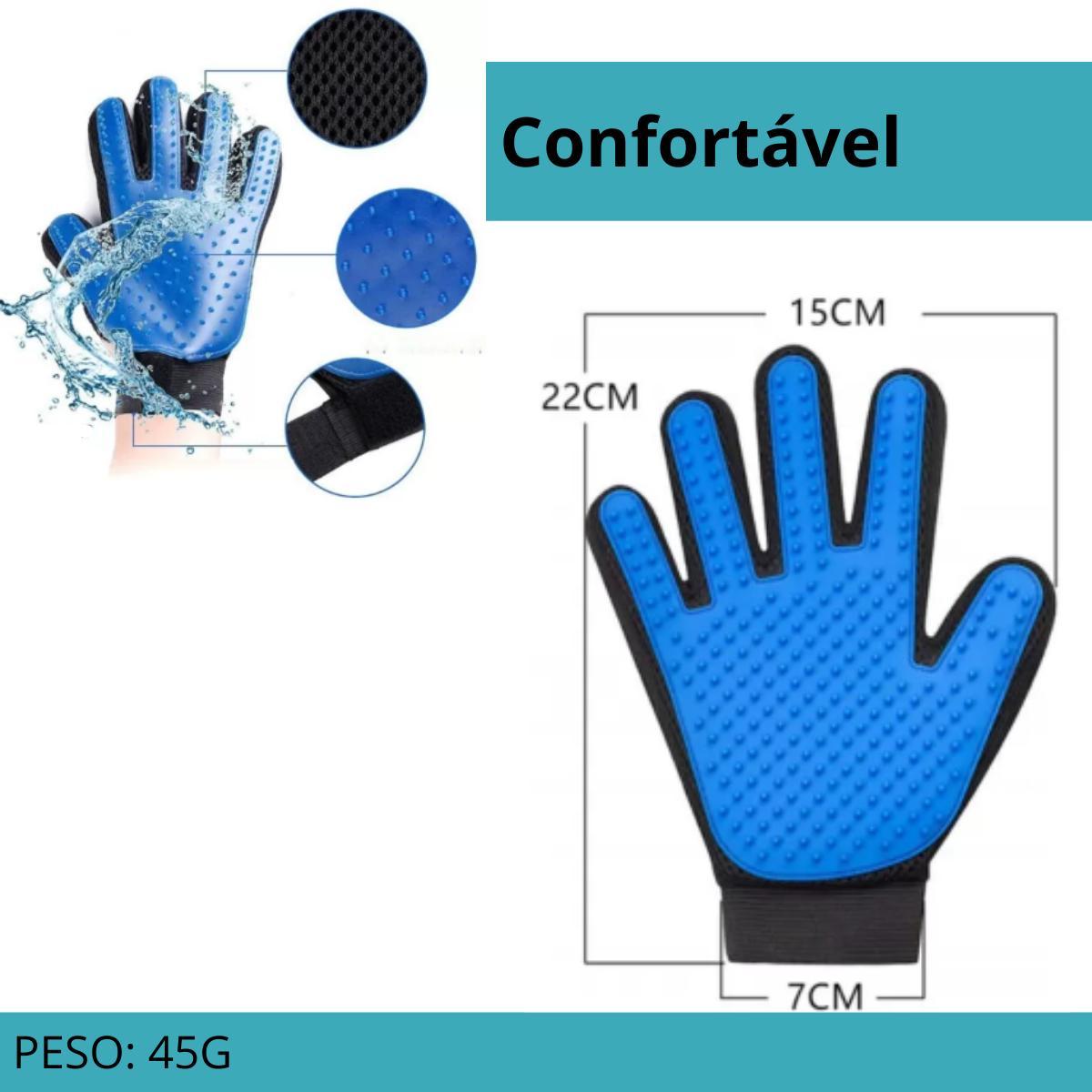 Miniatura Luva Escova Para Pets Remoção Pelos Conforto