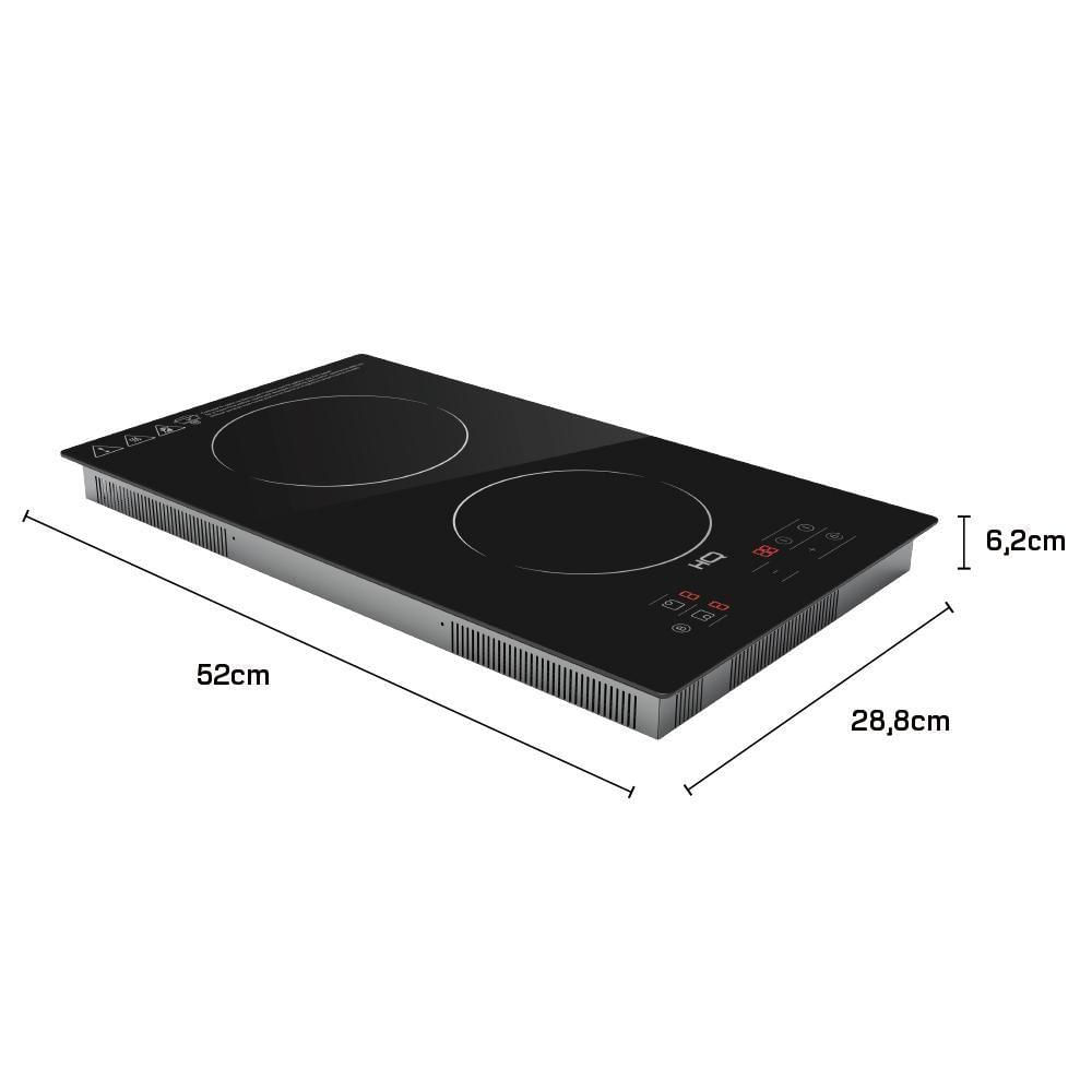 Miniatura Cooktop De Indução Embutir HQ 2 Bocas Painel Touch 3500W Preto HQ-IDE3502 220V