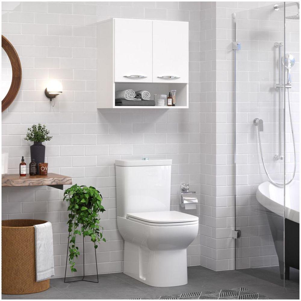 Modulo Decorativo Buffet Para Quarto Branco Duas Portas