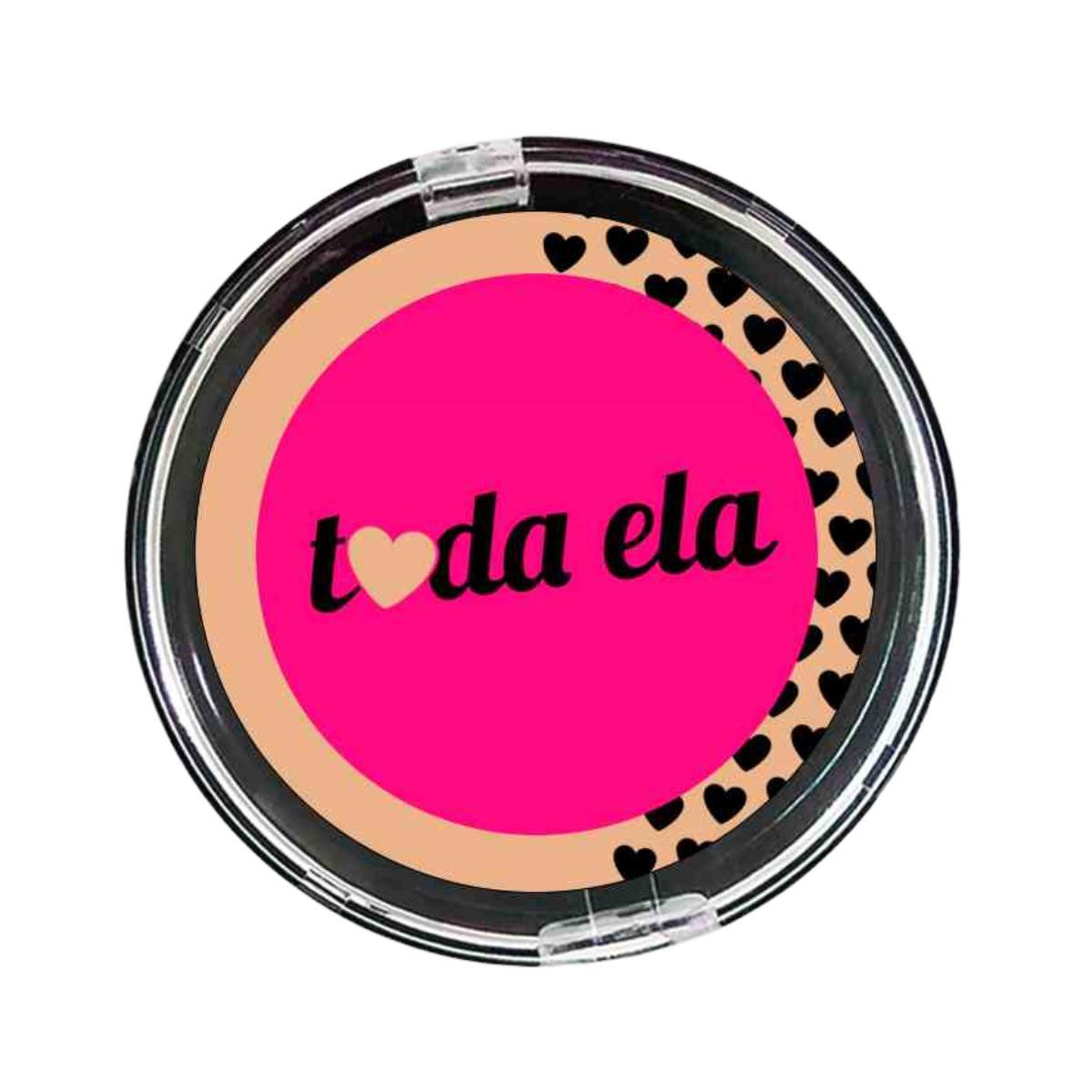 Miniatura Base De Maquiagem Em Pó Compacto Pele Bege 10G Pó De Rosto