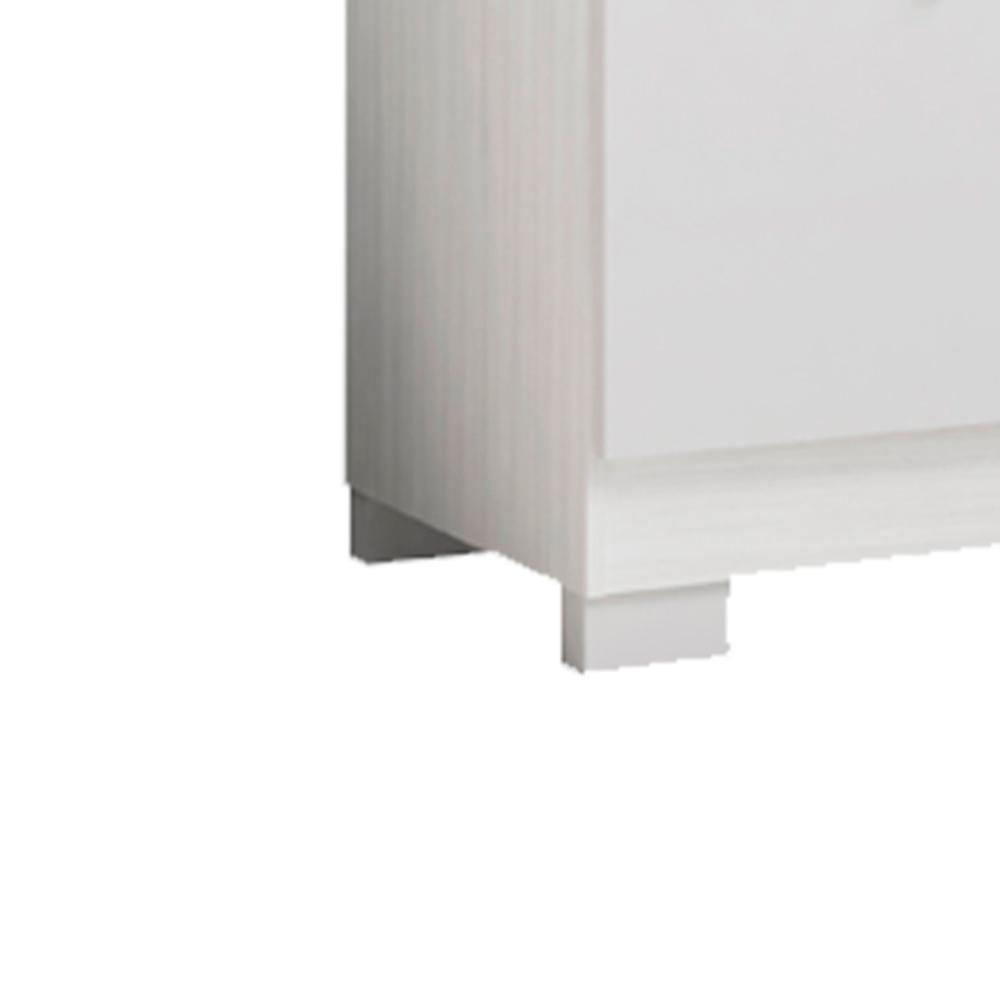 Miniatura Comoda Rack 2 Portas 4 Gavetas Madri 121 Cm Branco Incp