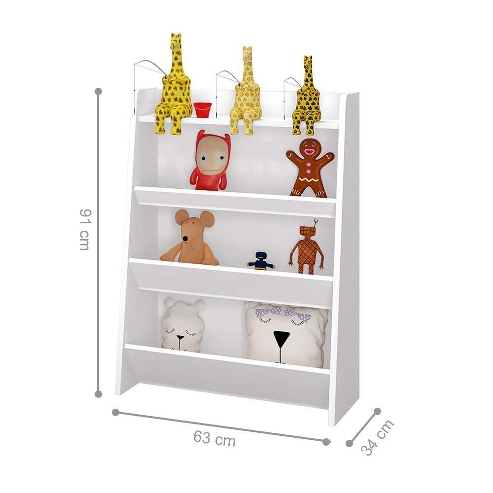 Miniatura Porta Brinquedos Organizador Barcelona Branco