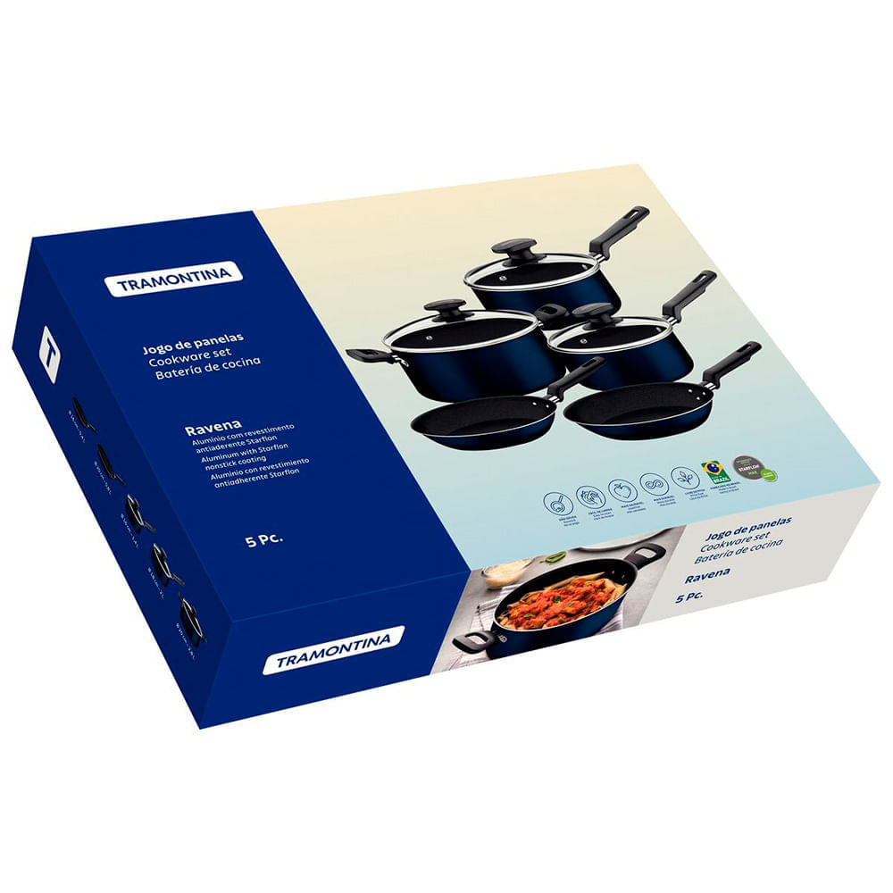 Miniatura Conjunto de Panelas em Alumínio 05 Peças Ravena - Tramontina