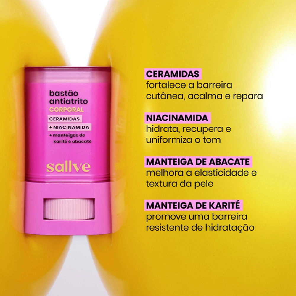 Miniatura Bastão Antiatrito Corporal Sallve 15g