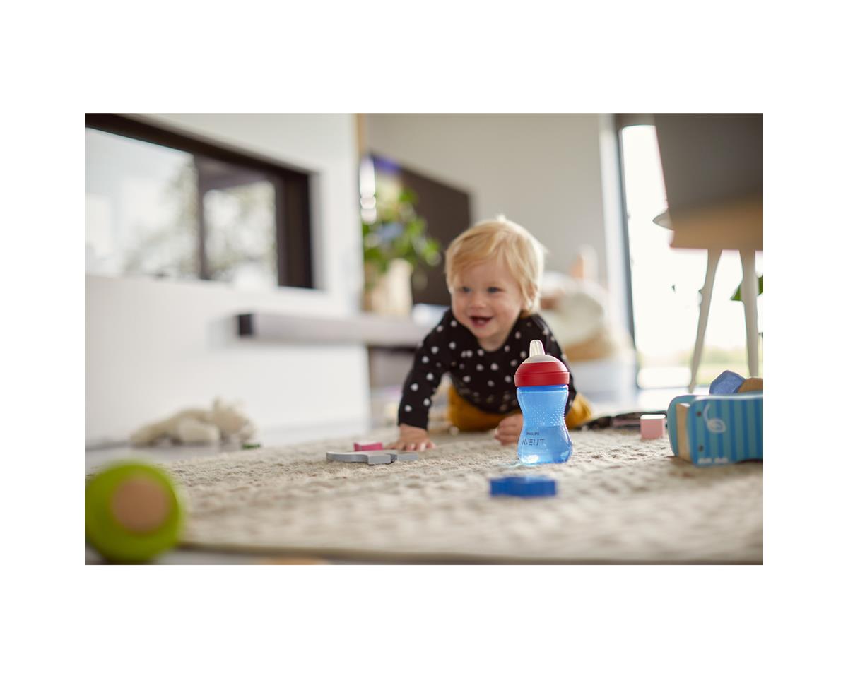 Miniatura Copo de Transição Philips Avent com Bico de Silicone 300ml Azul