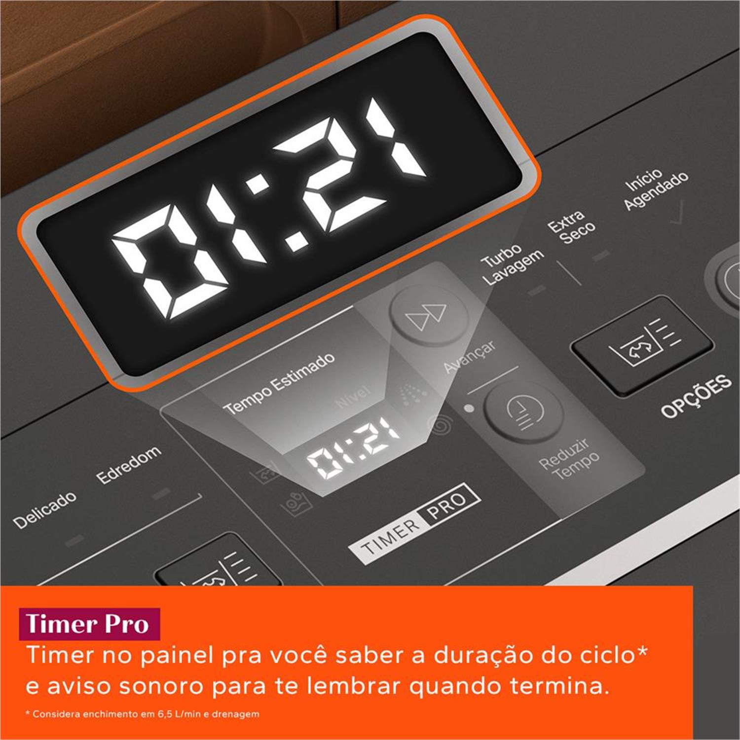 Máquina de Lavar Brastemp 15kg Cinza - BWT15A9 110V