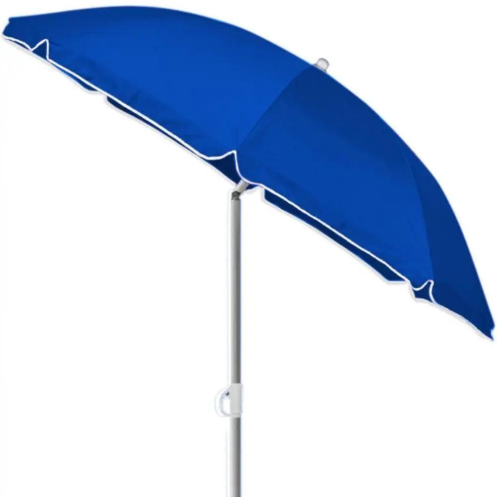 Guarda-sol Gigante Articulado Com Proteção Uv Ombrelone Reforçado Para Praia E Piscina Azul