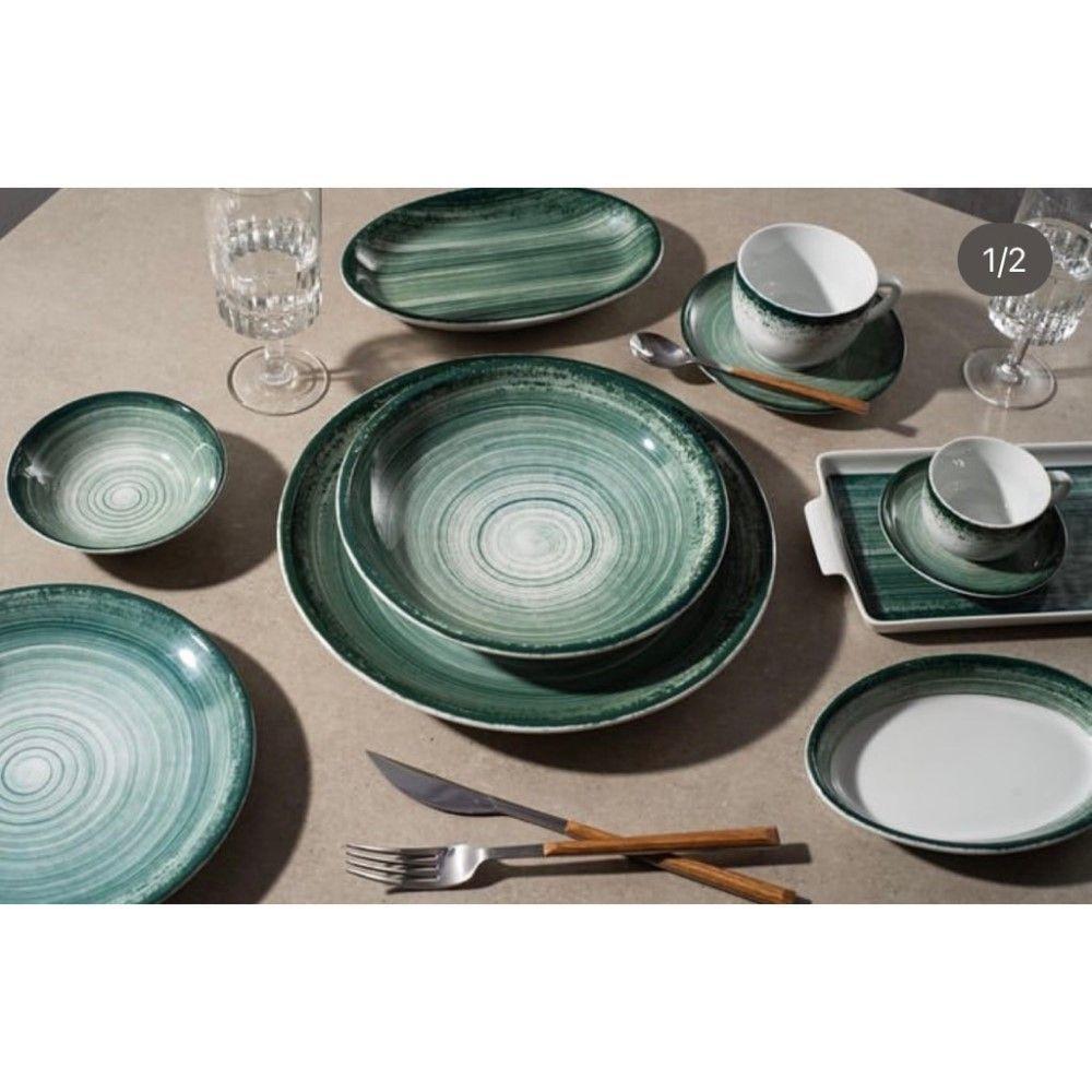 Miniatura Aparelho De Jantar 42 Peças Esfera Verde Schmidt