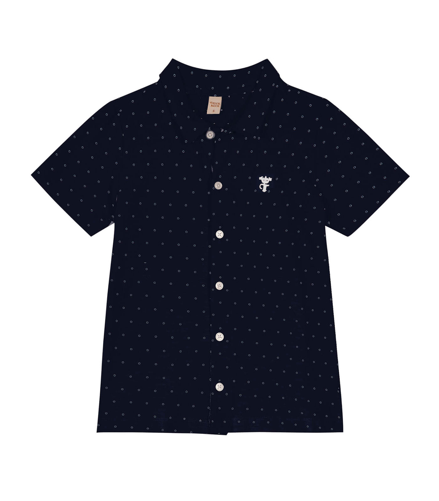 Miniatura Camisa Juvenil Masculina Pique Trick Nick Azul 10