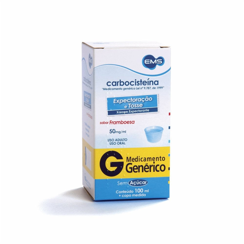 Miniatura Carbocisteina Xarope Adulto 50mg/5ml 100ml Ems Genérico L