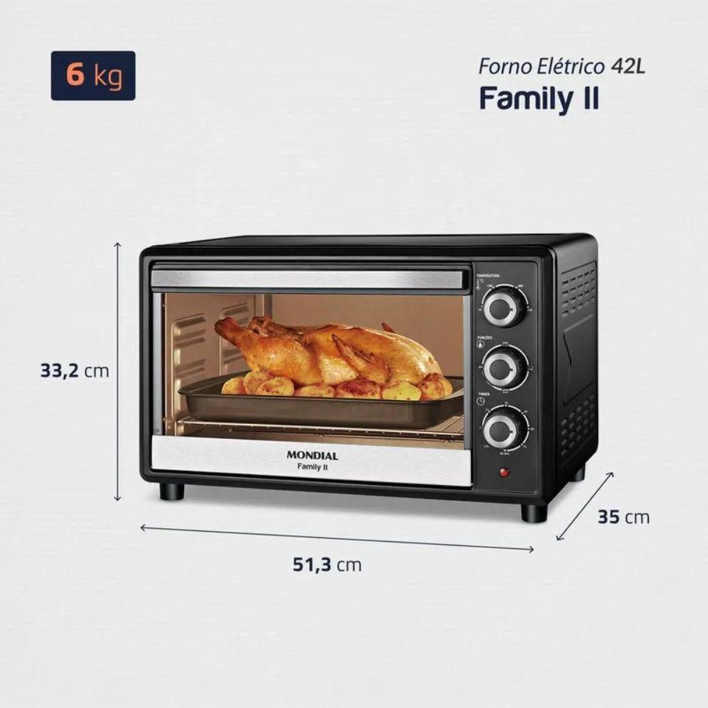 Forno Eletrico Mondial 42L Fr-42 Preto - 220V