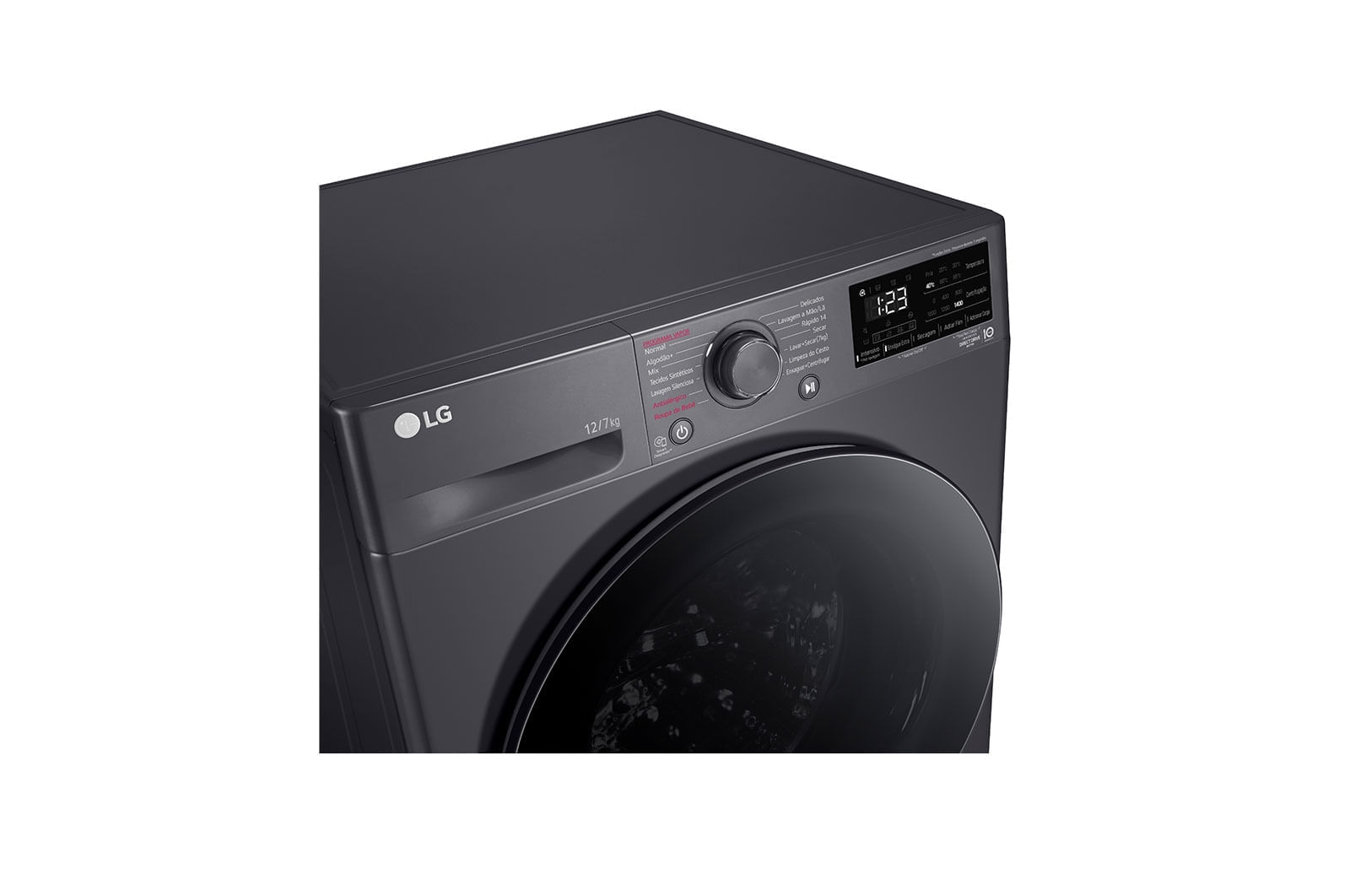 Lava e Seca LG VC5 12kg Titanium com Inteligência Artificial AIDD™ (CV3012MC5A) - 220v