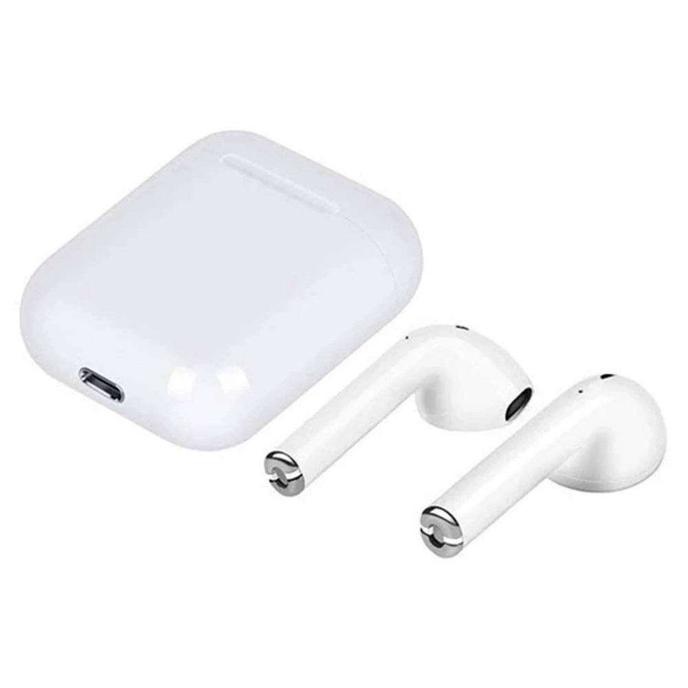 Miniatura Fone De Ouvido Sem Fio Bluetooth Microfone Tws I12 Branco