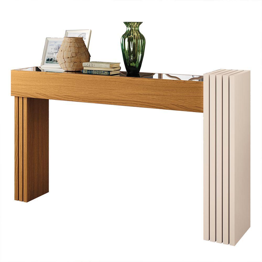 Miniatura Aparador Com Espelho Riad Decorativo Sala De Estar Cinamomo/off White G26 - Gran Belo