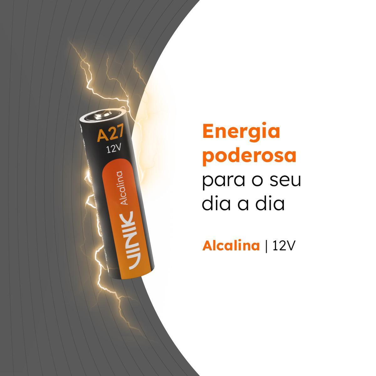 Miniatura Bateria Alcalina A27 C/5 12V - Vb27B5