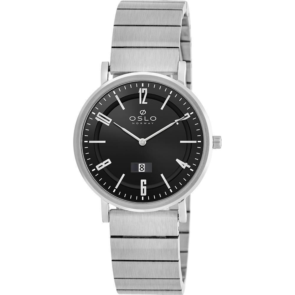 Miniatura Relógio Oslo Masculino Ref: Ombsss9U0017 P2Sx Slim Prateado